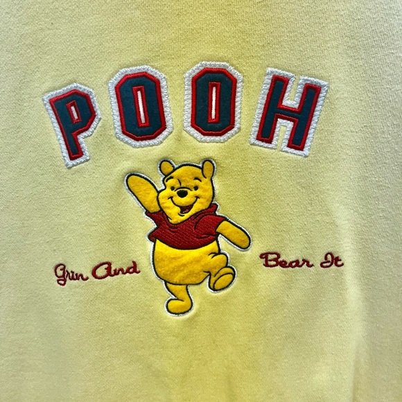 Vintage DisneyLand Resort Winnie The Pooh Grin and Bear It Sweatshirt Unisex L - Picture 2 of 9